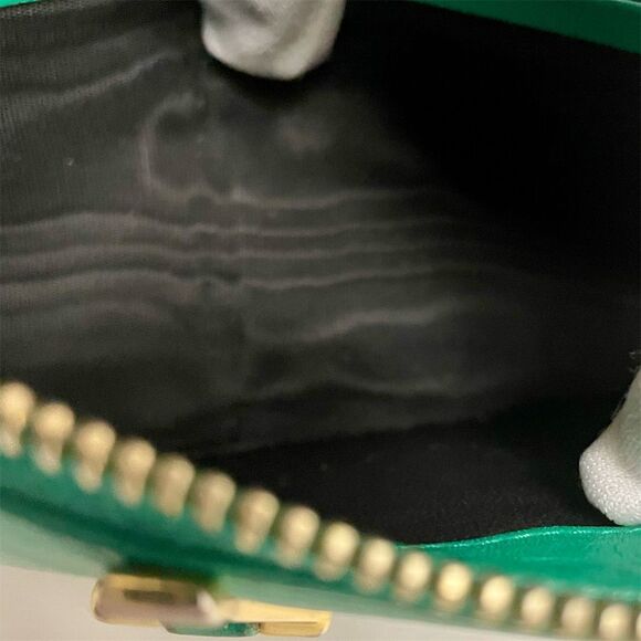 Saint Laurent Y Calfskin Leather Wallet Emerald Green Gold Hardware - Picture 11 of 13